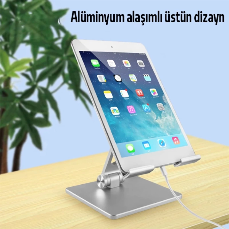 Ally MT134 Alüminyum Masaüstü Ayarlanabilir Tablet Tutucu Masa Standı