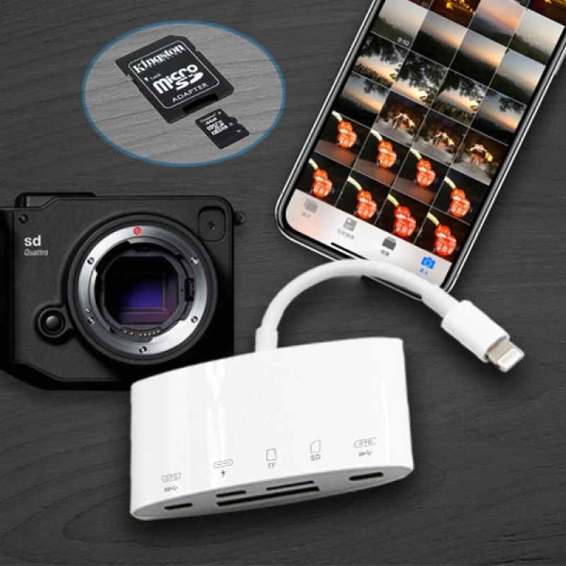 Ally NK-1040+Plus İPhone Lightning To SD-TF Card Usb Kamera Adaptörü