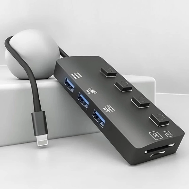 Ally NK-1090 İPhone-İPad Lightning To Usb 3.Kamera Adaptörü Tf SD