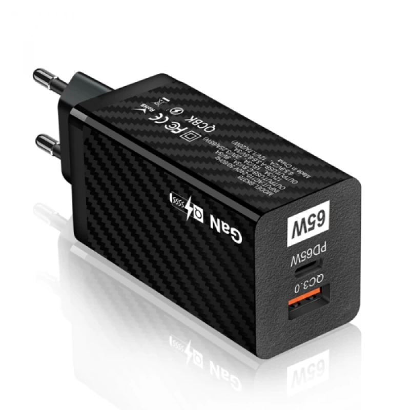 ALLY PD 65W GaN USB + Type-C Hızlı Şarj Başlığı Şarj Aleti