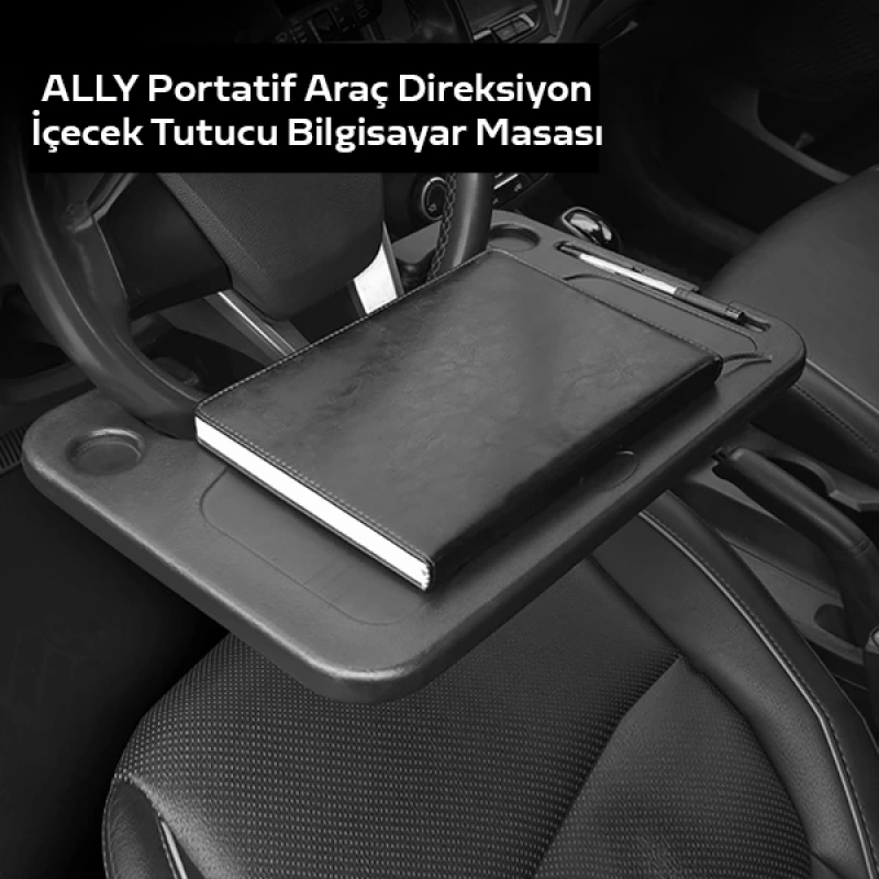 ALLY Portatif Araç Direksiyon İçecek Tutucu Bilgisayar Masası