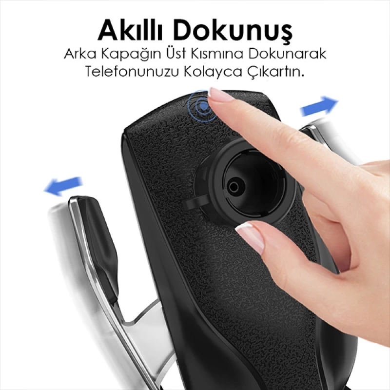 ALLY R2 Qi 10W Kablosuz Şarjlı Havalandırma Araç Telefon Tutucu