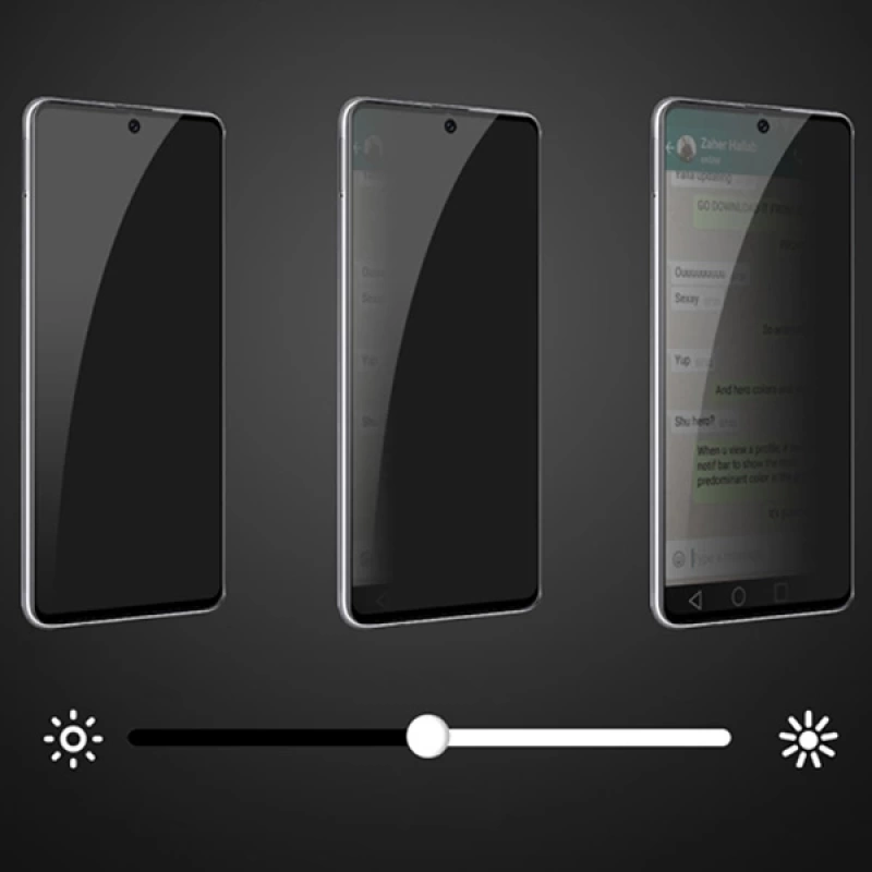ALLY SM Galaxy A71 3D Full Privacy Gizlilik Tempered Cam Ekran Koruyucu