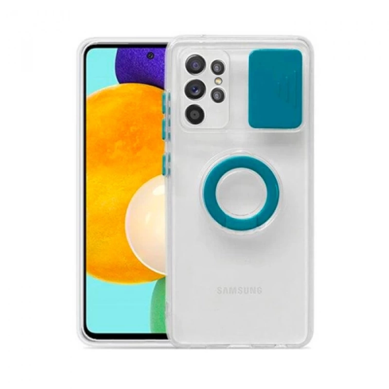 Ally SM Galaxy S21 Ultra S30 Ultra Kılıf Sürgülü Kamera Lens Korumalı Yüzük Standlı Silikon Kılıf