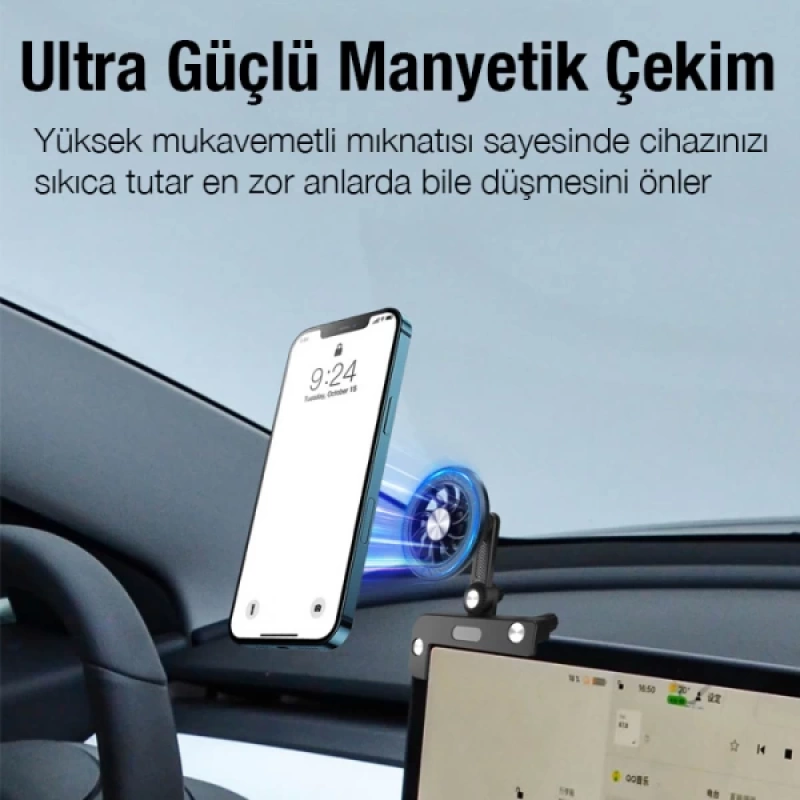 ALLY TS-MA1 Tesla Ekran MagSafe Telefon Tutucu Laptop Üstü