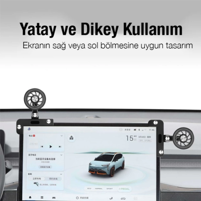 ALLY TS-MA1 Tesla Ekran MagSafe Telefon Tutucu Laptop Üstü