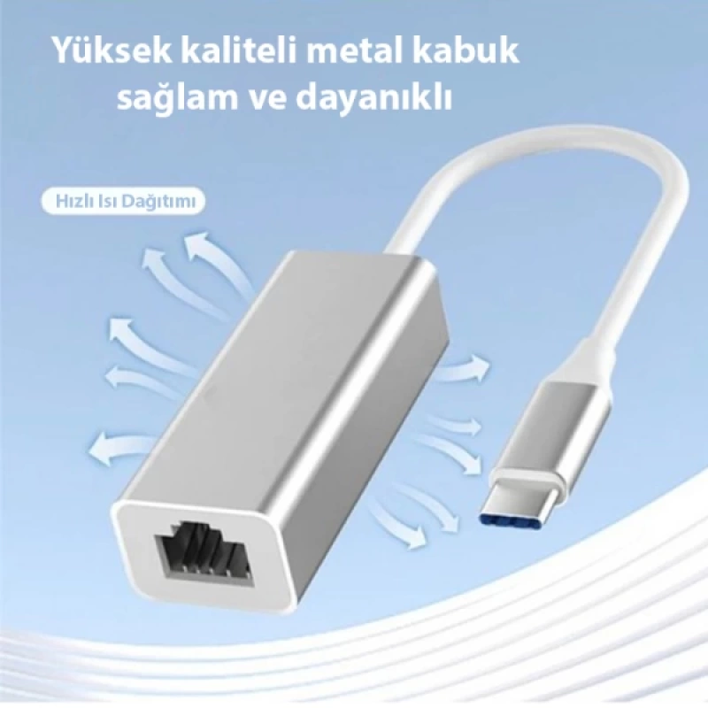 ALLY Type-C To Ethernet Adaptör Dönüştürücü