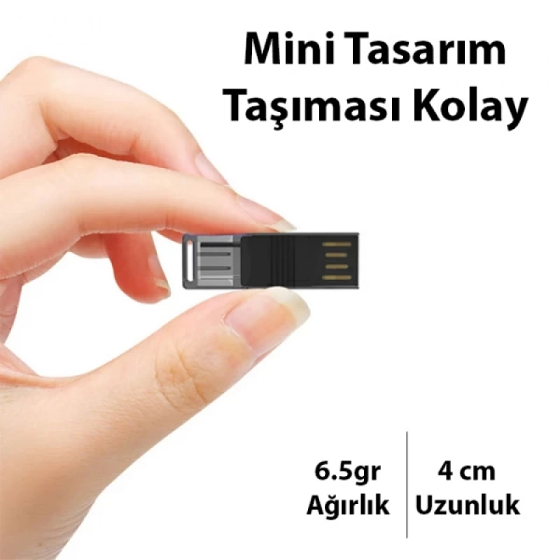 ALLY Type-c Usb C Micro TF Kart Okuyucu - Telefon Tablet Pc-Laptop Bellek Kart Okuyucu