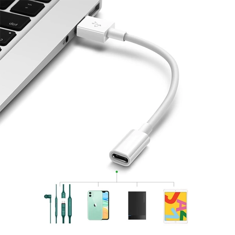 ALLY USB 2.0 Erkek -Type C 3.1 Dişi Kablo Huawei FreeLace usb Şarj Kablosu