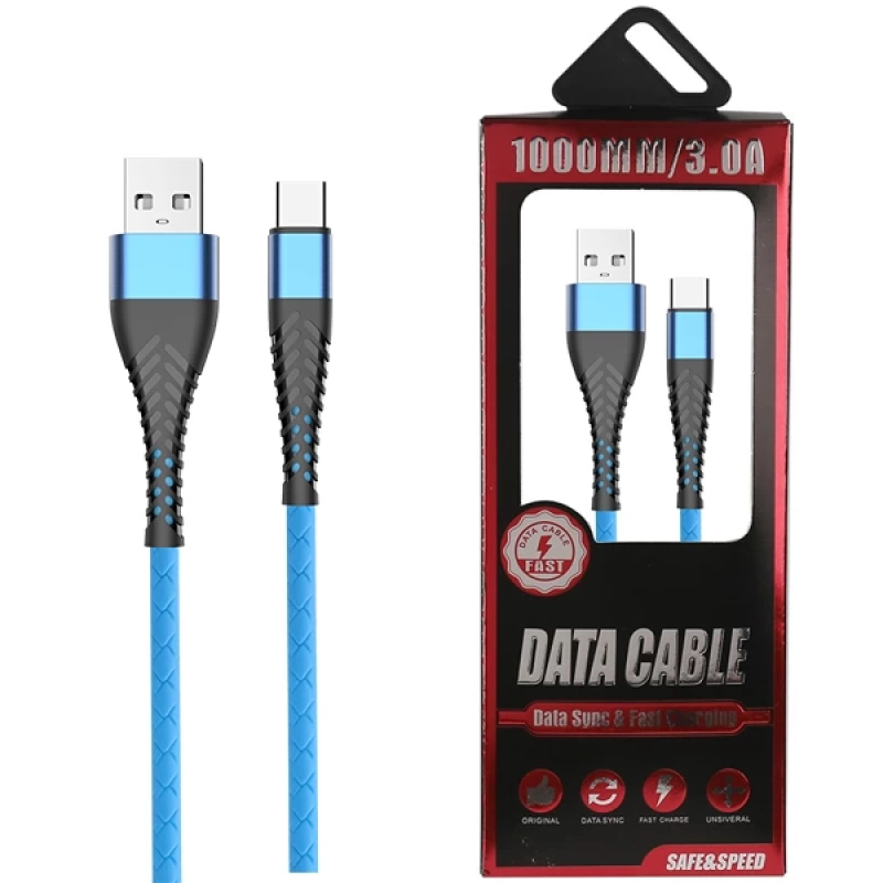 Ally Usb Type-C 3.0a Hızlı Şarj Usb Kopmaz 1 Metre Kablo