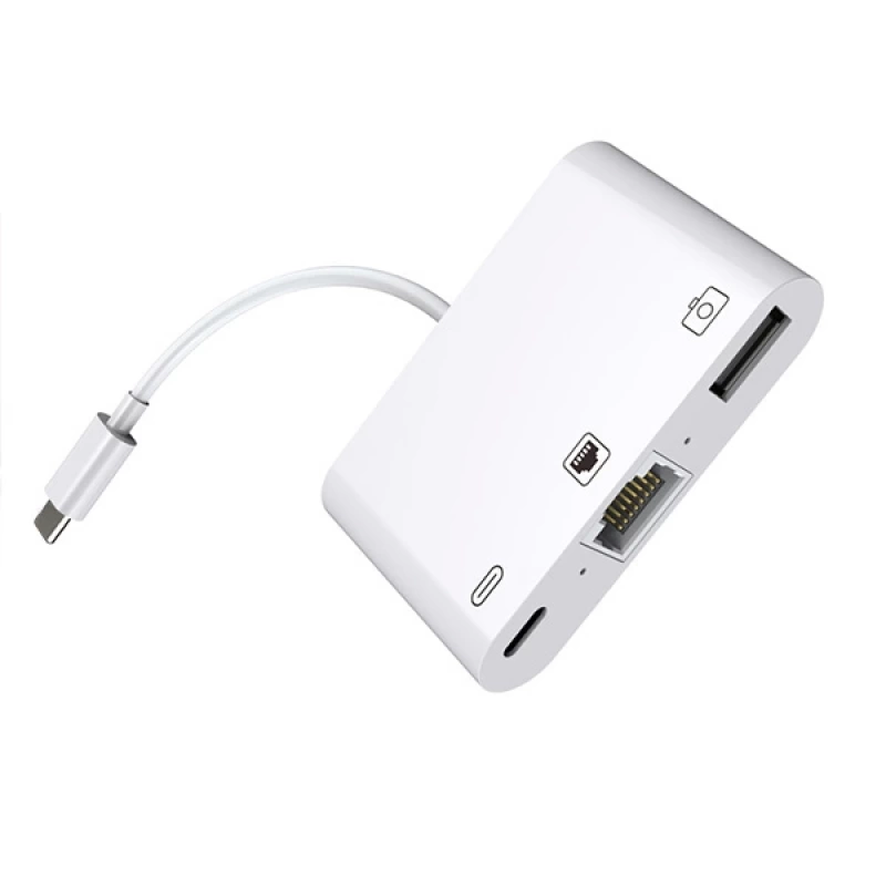 Ally Usb Type C 3İN1 Ethernet RJ45 Ve Usb Kamera Adaptörü NK107C