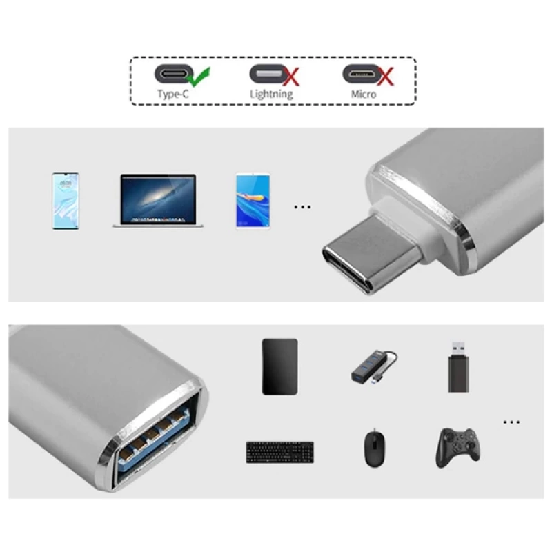 ALLY Usb Type-C Dönüştürücü Otg Adaptör