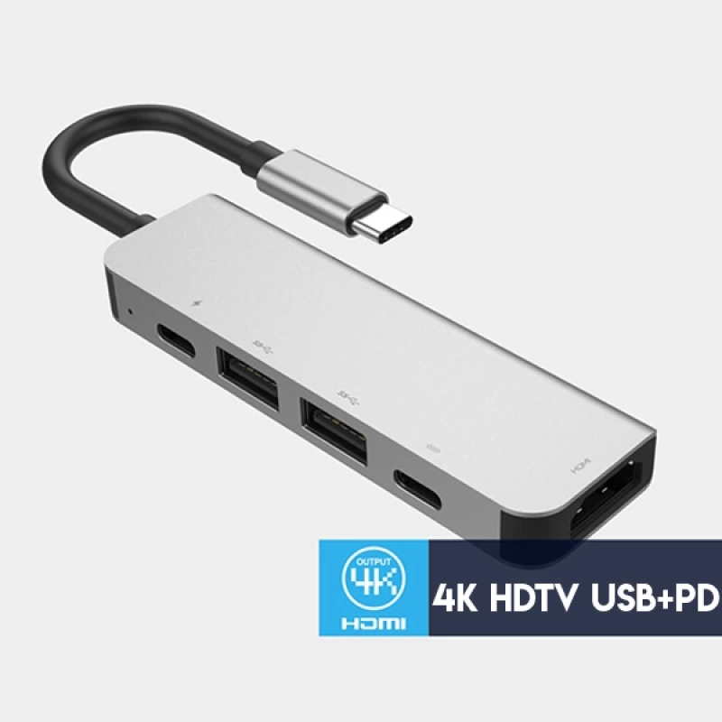 Ally Usb (Type-C to 5in1  Hdtv 2xUSB+2x PD) Hub Adaptör Çoklayıcı