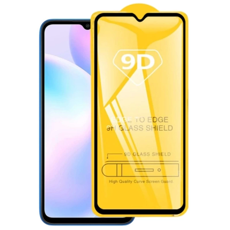 Ally Xiaomi Redmi 9 9D Full Glue Tempered Cam Ekran Koruyucu