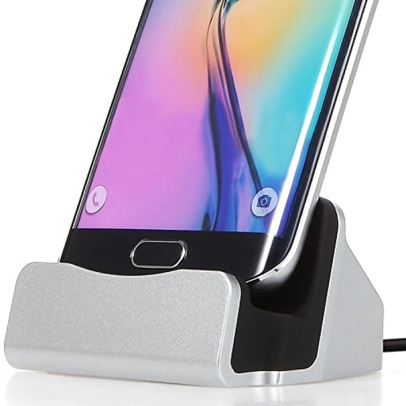 Android Micro Usb Şarj 2in1 Standlı Usb Dock