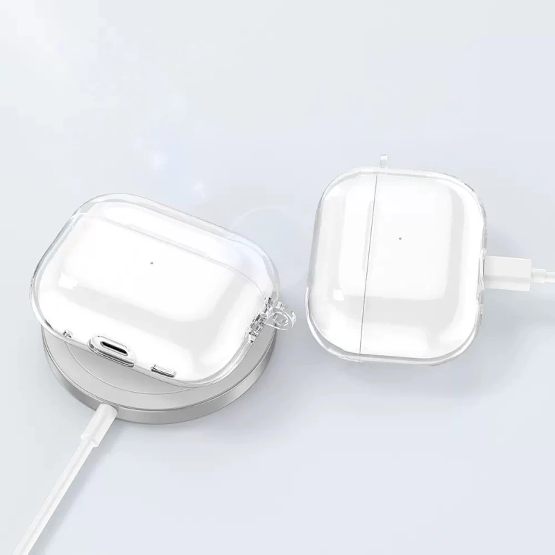 Apple Airpods Pro 3 Kılıf Şeffaf Kristal Silikon Zore Airbag 14 Kılıf