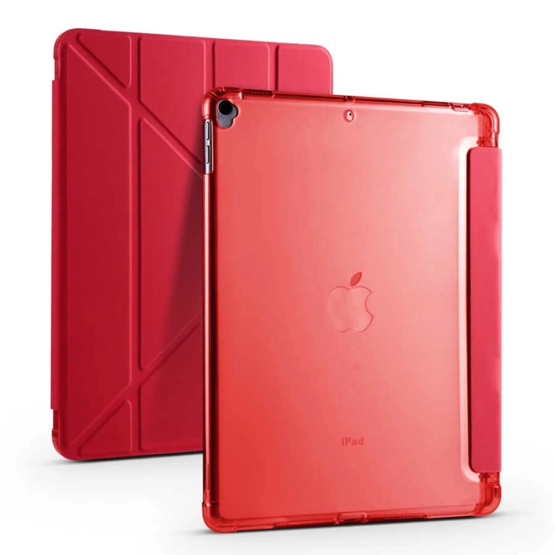 Apple iPad 10.2 2021 (9.Nesil) Kılıf Zore Tri Folding Kalem Bölmeli Standlı Kılıf