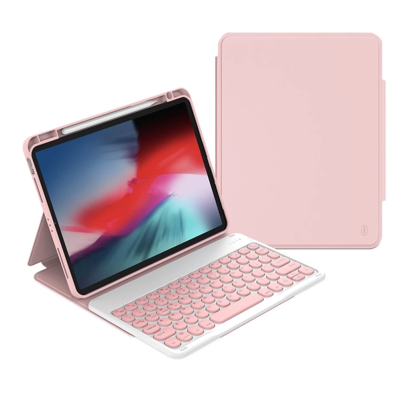 Apple iPad 10.9 2022 (10.Nesil) Wiwu Protective Gizli Kalem Bölmeli Klavyeli Kılıf