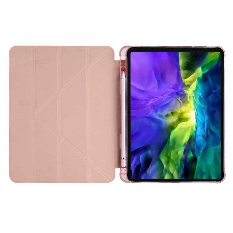 Apple iPad Air 10.9 2020 (4.Nesil) Kılıf Zore Tri Folding Kalem Bölmeli Standlı Kılıf