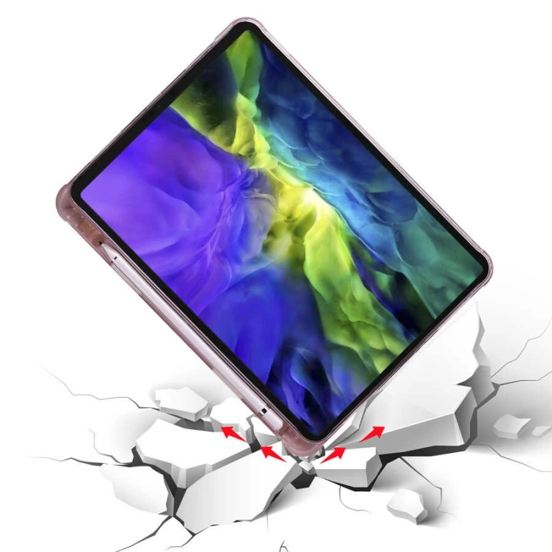 Apple iPad Air 10.9 2020 (4.Nesil) Kılıf Zore Tri Folding Kalem Bölmeli Standlı Kılıf