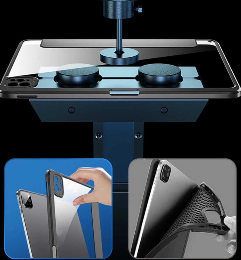 Apple iPad Air 11 2025 M3 Kılıf Zore Nort Arkası Şeffaf Standlı Kılıf