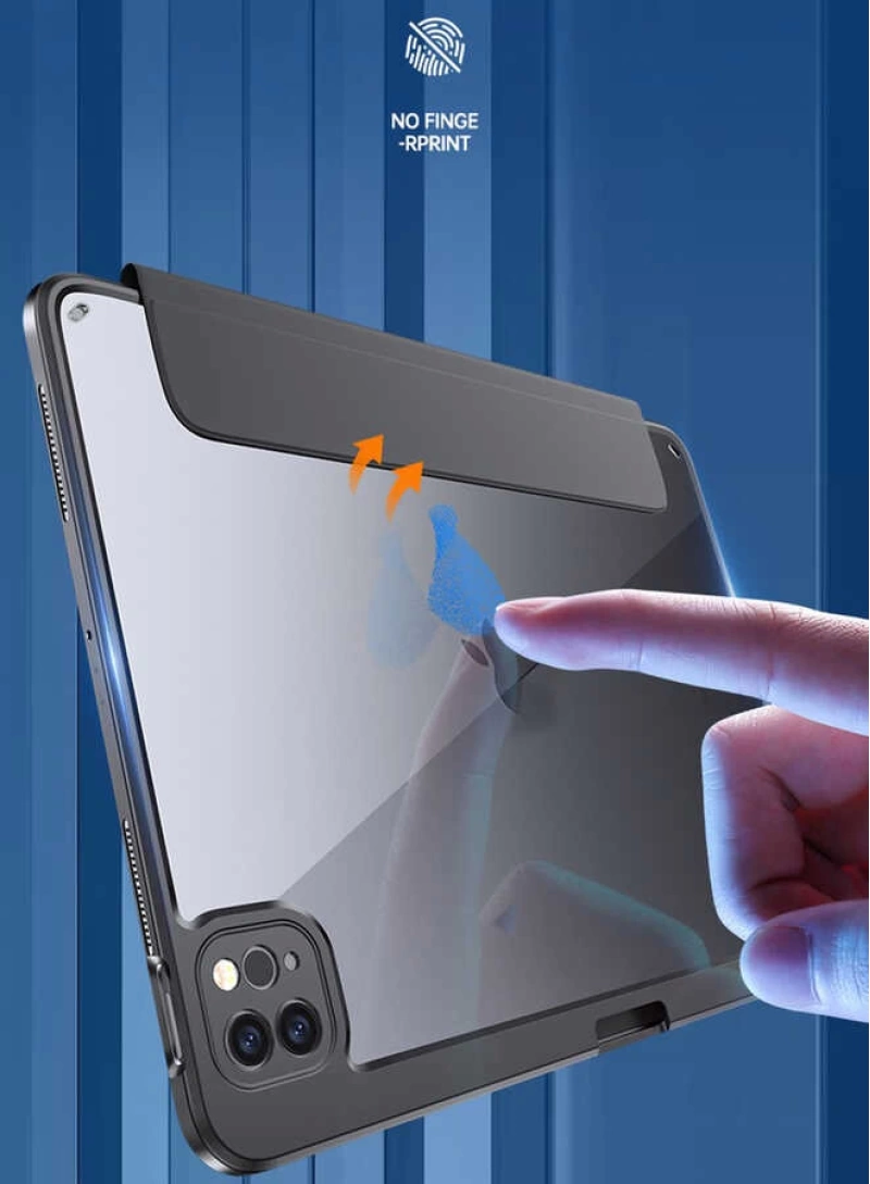 Apple iPad Air 11 2025 M3 Kılıf Zore Nort Arkası Şeffaf Standlı Kılıf
