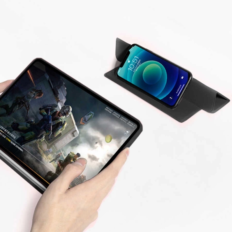 Apple iPad Air 11 2025 M3 Kılıf Zore Nort Arkası Şeffaf Standlı Kılıf