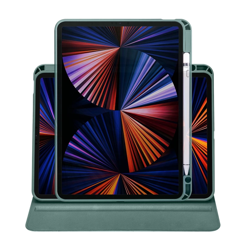 Apple iPad Air 11 2025 M3 Kılıf Zore Termik Kalem Bölmeli Dönebilen Standlı Kılıf