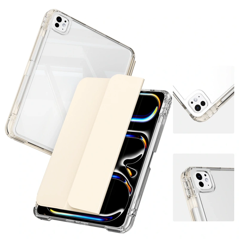 Apple iPad Air 13 2025 M3 Kılıf Magnetik Ayrılabilen Airbagli Zore Sliding Tablet Kılıfı