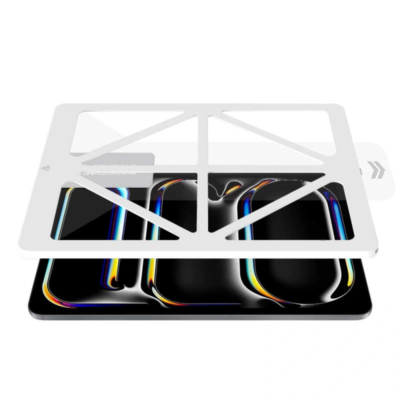 Apple iPad Pro 11 2025 M5 CaseWorld Steel Shield Serisi Temperli Cam Ekran Koruyucu + Uygulama Aparatı