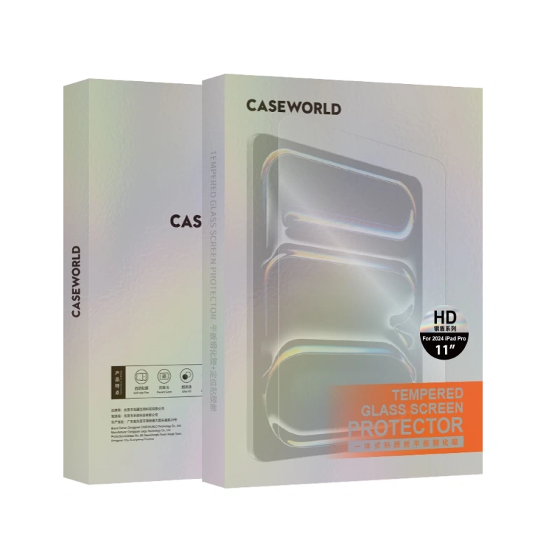 Apple iPad Pro 11 2025 M5 CaseWorld Steel Shield Serisi Temperli Cam Ekran Koruyucu + Uygulama Aparatı