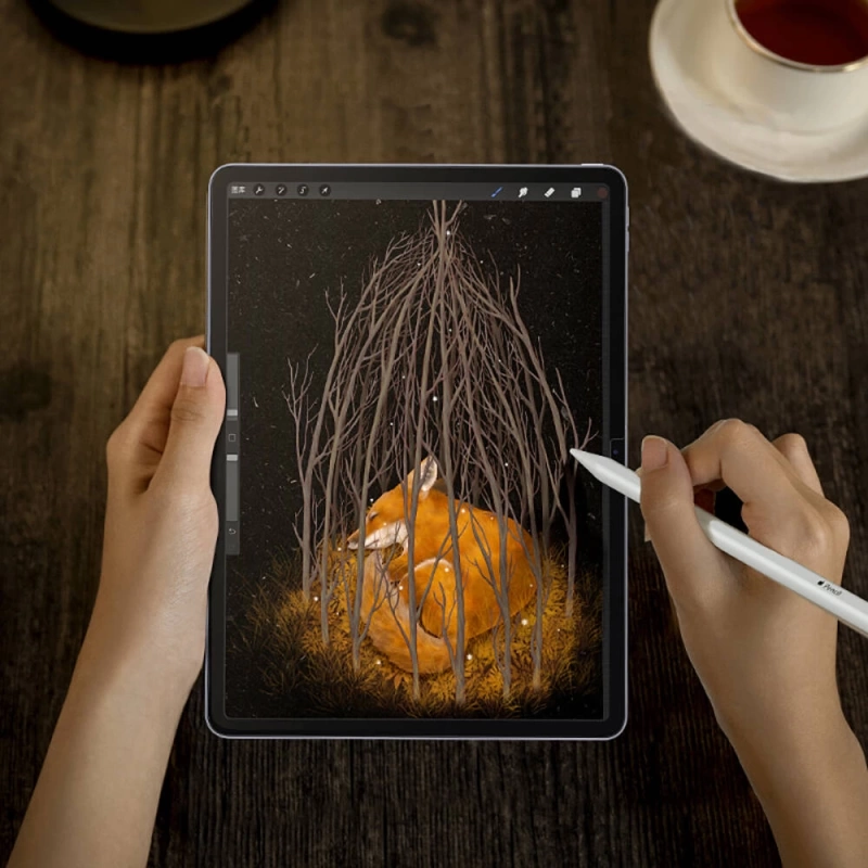 Apple iPad Pro 13 2024 Kağıt Hisli Benks Mat Paper-Like Ekran Koruyucu