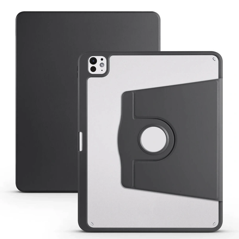 Apple iPad Pro 13 2025 M5 Kılıf Zore Termik Kalem Bölmeli Dönebilen Standlı Kılıf
