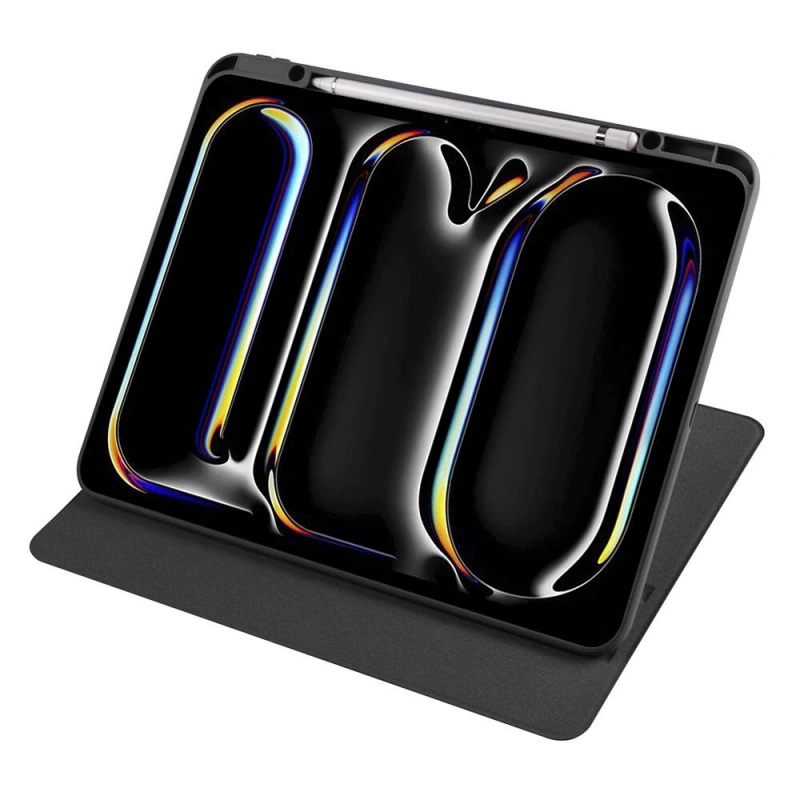 Apple iPad Pro 13 2025 M5 Kılıf Zore Termik Kalem Bölmeli Dönebilen Standlı Kılıf