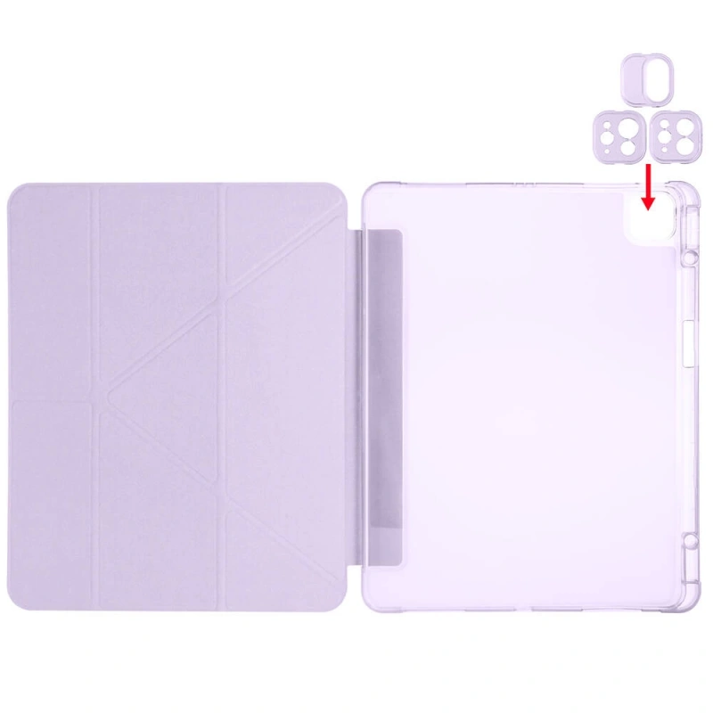 Apple iPad Pro 13 2025 M5 Kılıf Zore Tri Folding Kalem Bölmeli Standlı Kılıf