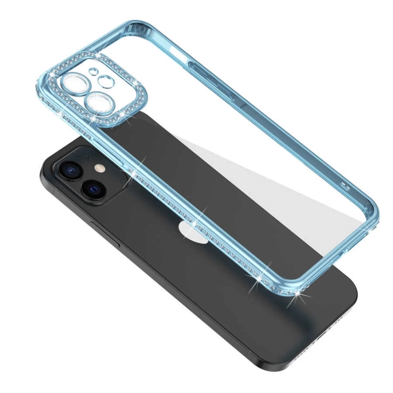 Apple iPhone 11 Kılıf Kamera Korumalı Taşlı Zore Mina Kapak