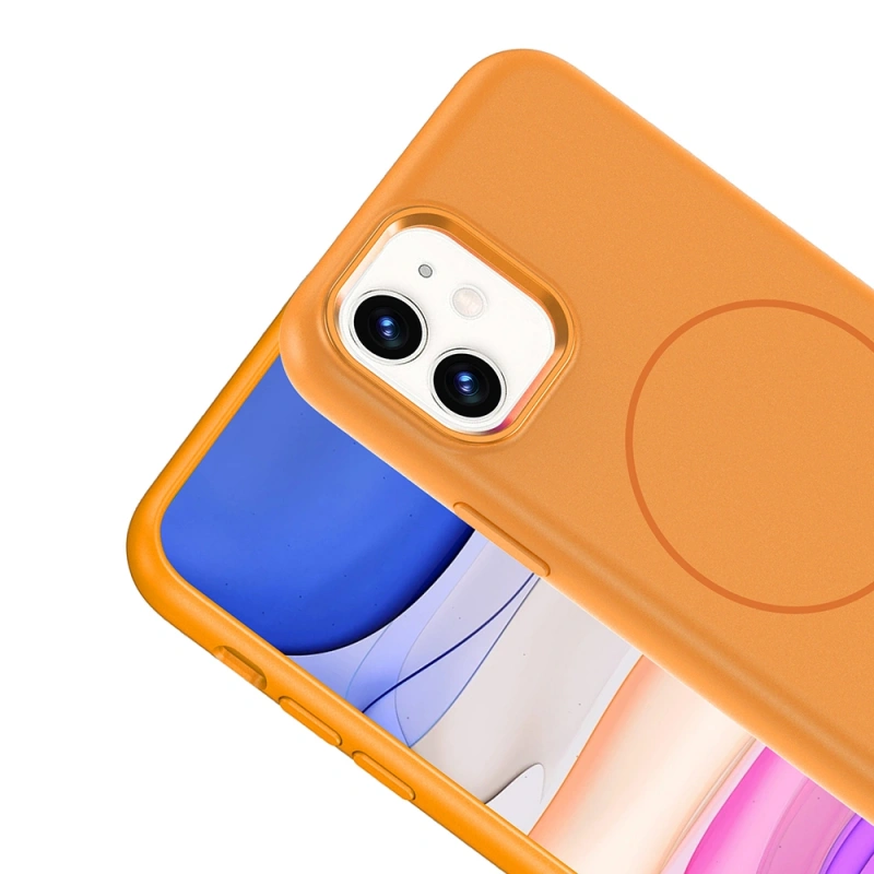 Apple iPhone 11 Kılıf M-Safe Şarj Özellikli Metal Kamera Çerçeveli Zore Edi Silikon Kapak