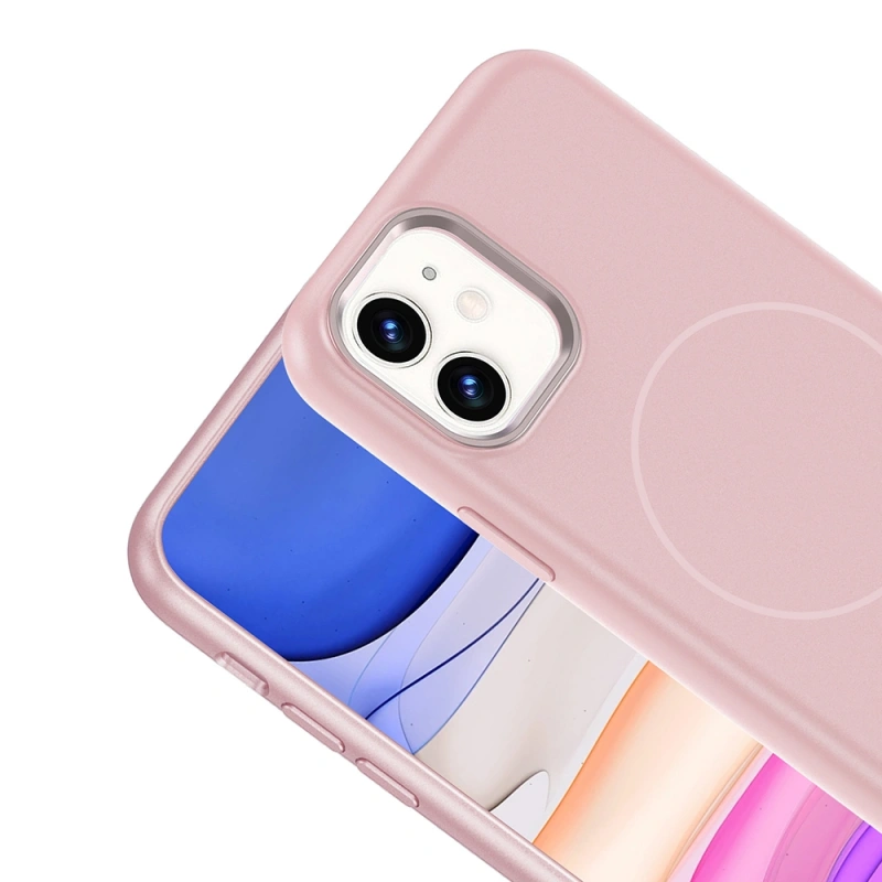 Apple iPhone 11 Kılıf M-Safe Şarj Özellikli Metal Kamera Çerçeveli Zore Edi Silikon Kapak