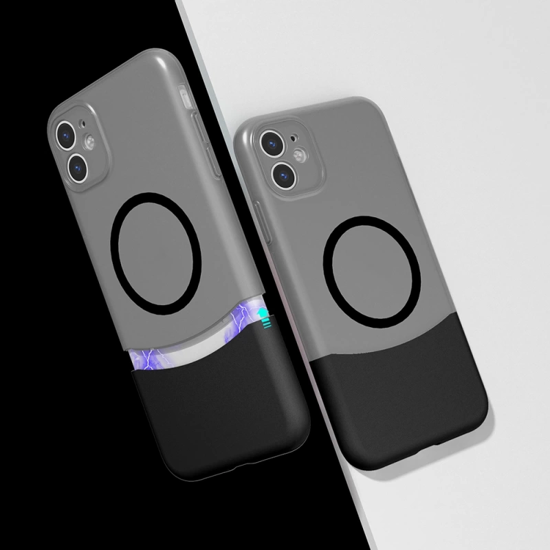 Apple iPhone 11 Kılıf M-Safe Şarj Özellikli Mıknatıslı Zore Duble Kapak