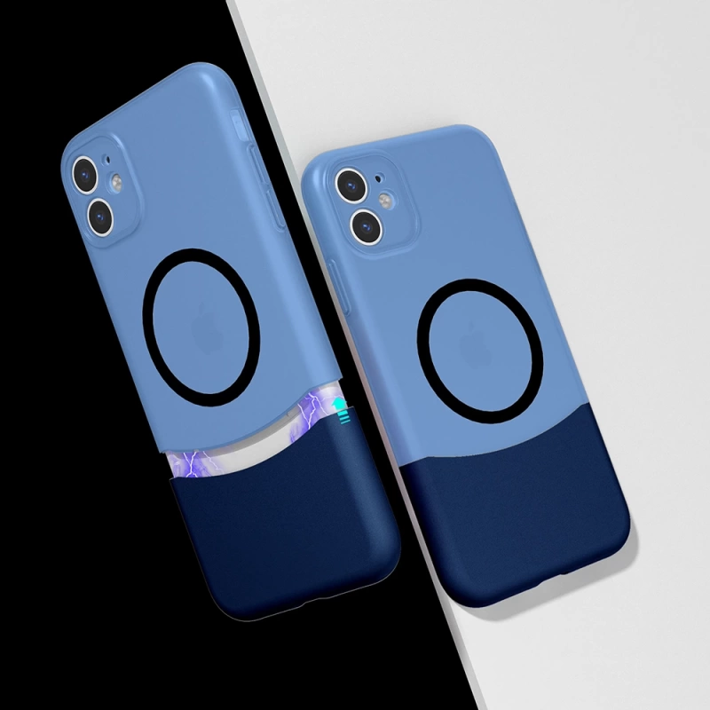 Apple iPhone 11 Kılıf M-Safe Şarj Özellikli Mıknatıslı Zore Duble Kapak