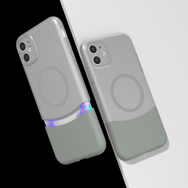 Apple iPhone 11 Kılıf M-Safe Şarj Özellikli Mıknatıslı Zore Duble Kapak