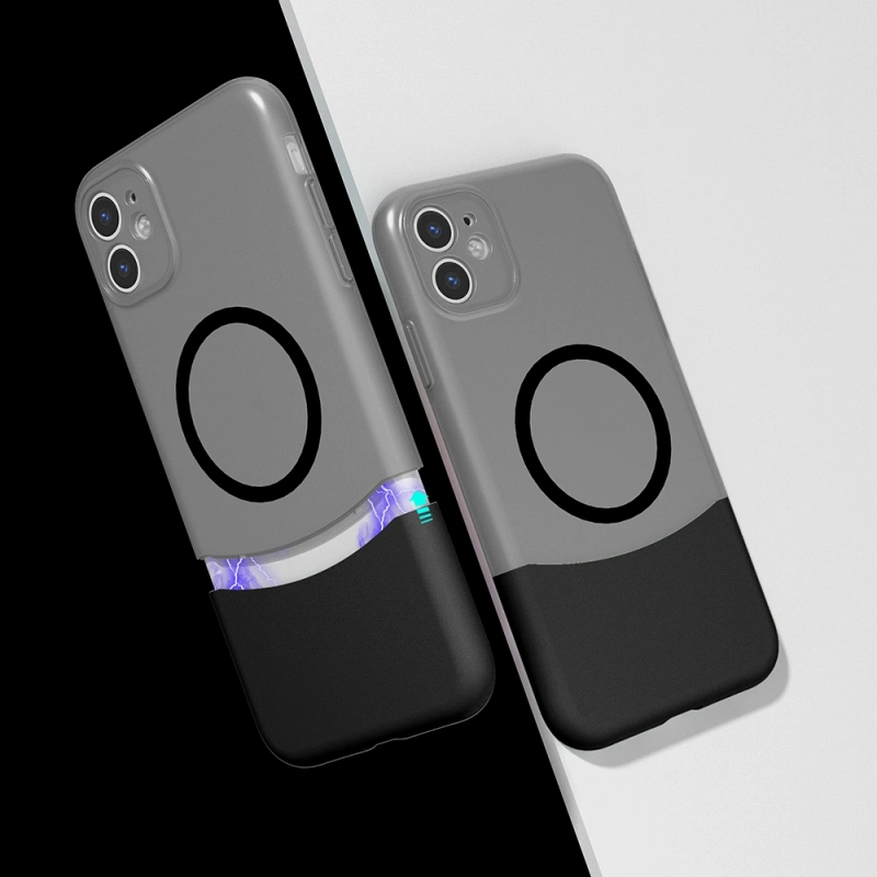 Apple iPhone 11 Kılıf M-Safe Şarj Özellikli Mıknatıslı Zore Duble Kapak