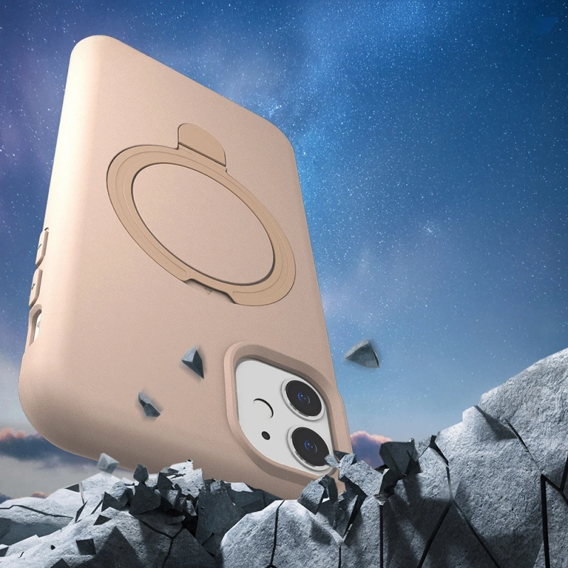 Apple iPhone 11 Kılıf M-safe Şarj Özellikli Standlı Zore Samara Kapak