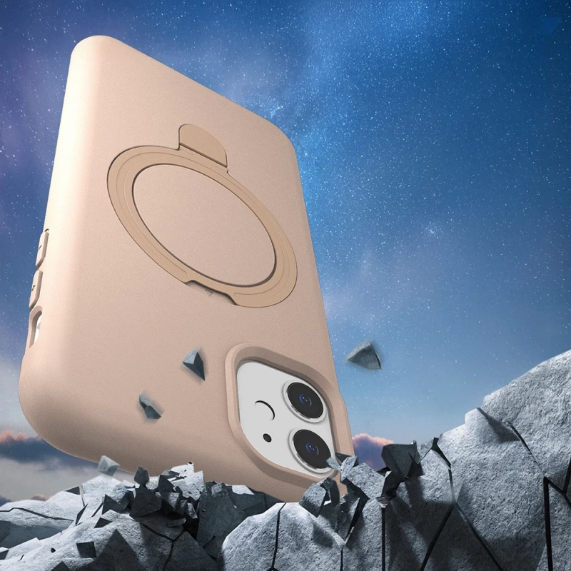 Apple iPhone 11 Kılıf M-safe Şarj Özellikli Standlı Zore Samara Kapak