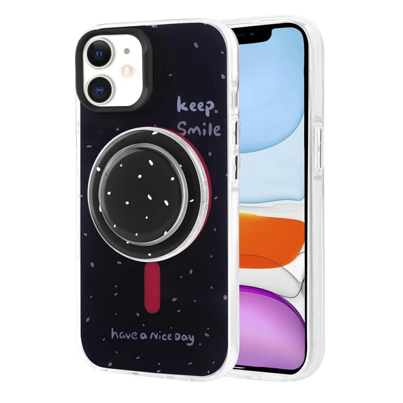 Apple iPhone 11 Kılıf M-safe Şarj Özellikli Tak-Çıkar Pop Soketli Zore Tiktok Kapak