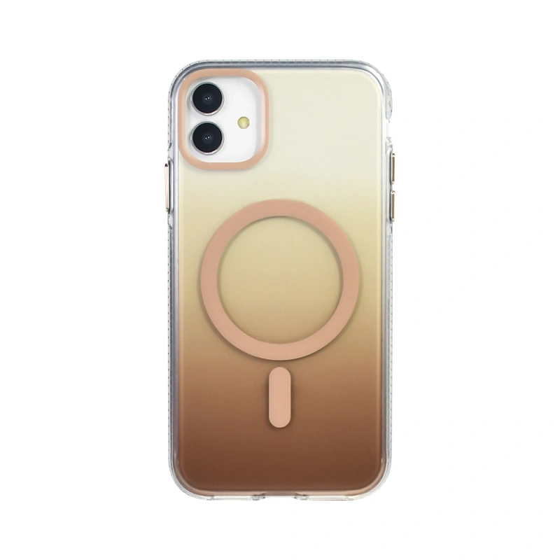 Apple iPhone 11 Kılıf M-safe Şarj Özellikli Transparan Renk Geçişli Zore Toros Kapak