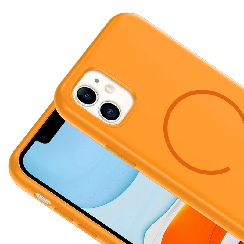 Apple iPhone 11 Kılıf M-safe Şarj Özellikli Zore Meta Kapak