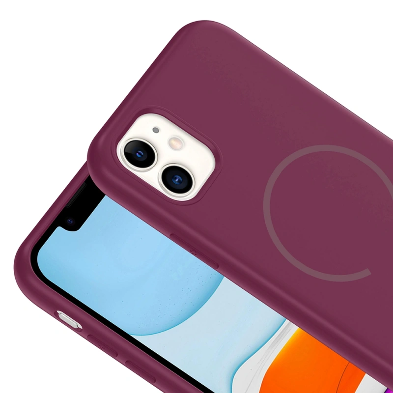 Apple iPhone 11 Kılıf M-safe Şarj Özellikli Zore Meta Kapak