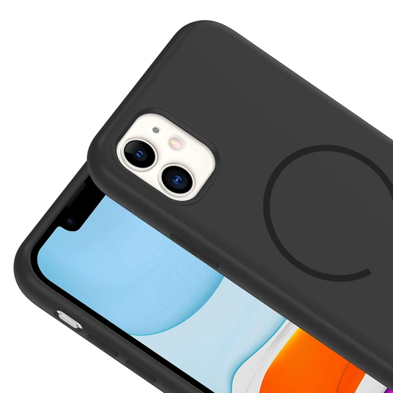 Apple iPhone 11 Kılıf M-safe Şarj Özellikli Zore Meta Kapak