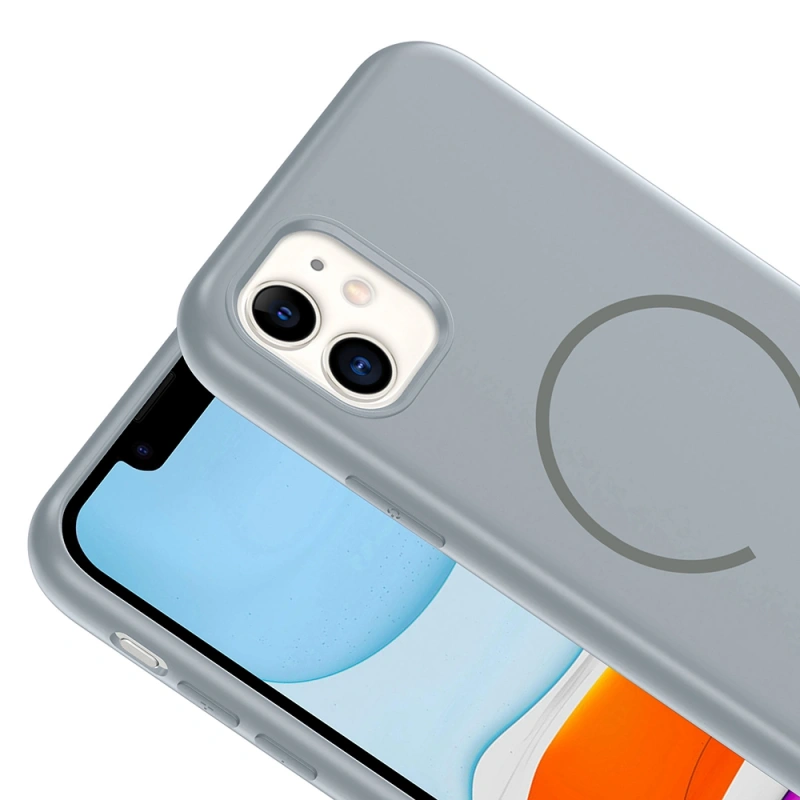 Apple iPhone 11 Kılıf M-safe Şarj Özellikli Zore Meta Kapak